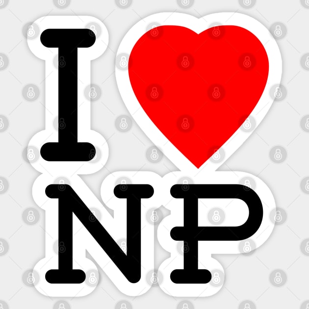 I Love NP (Newport) Sticker by timtopping